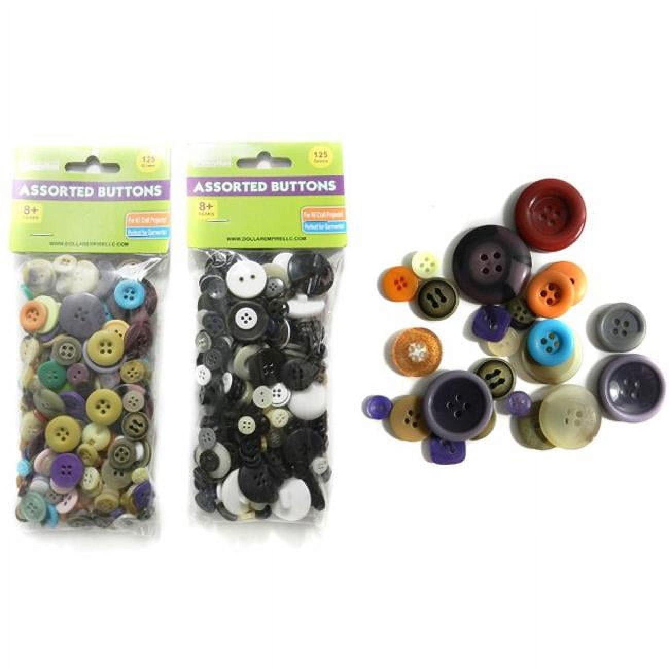 Picture of Familymaid 23777 125 gm Assorted Buttons - Pack of 96