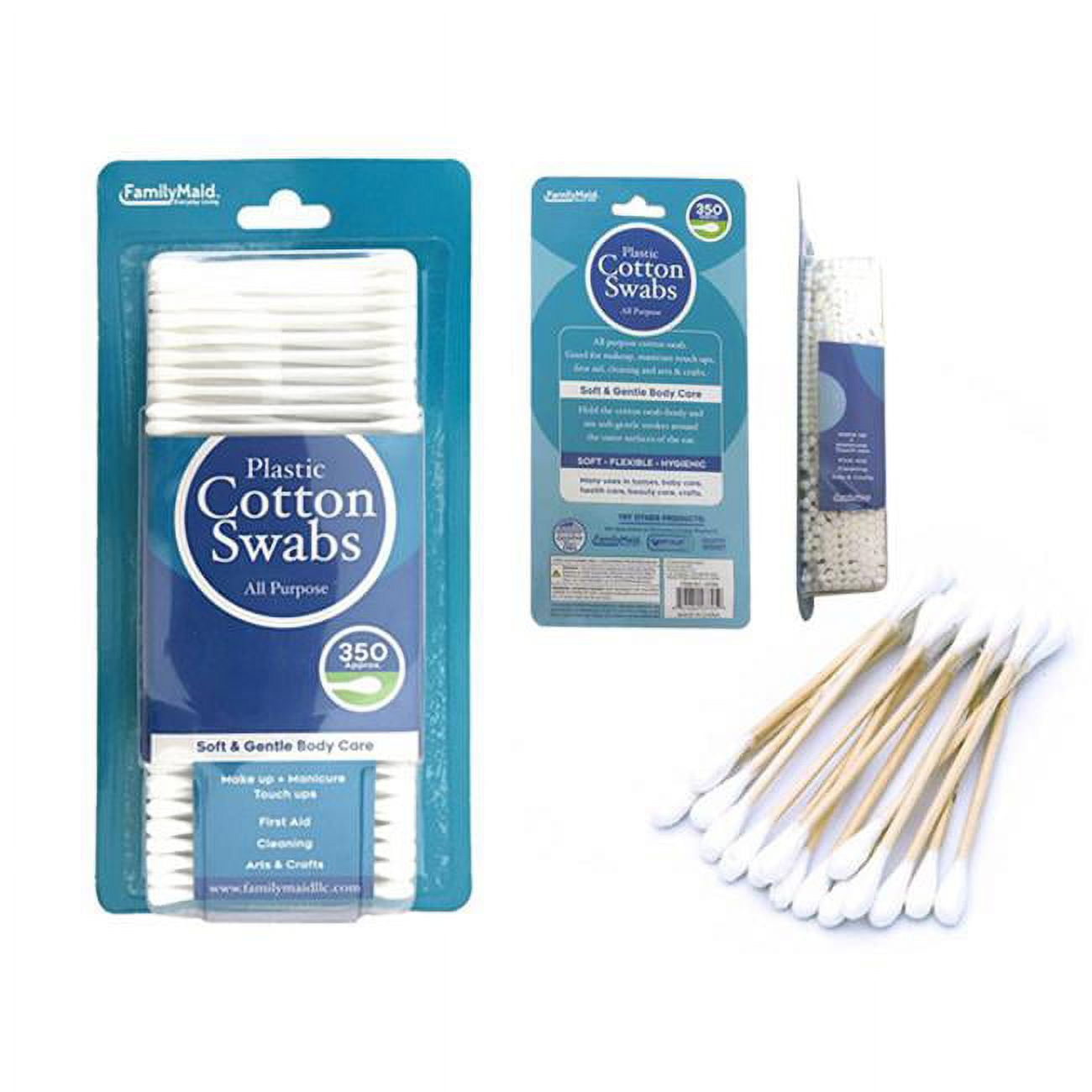 Picture of Family Maid 23795 Plastic Cotton Swab - 350 Piece  - Pack of  72