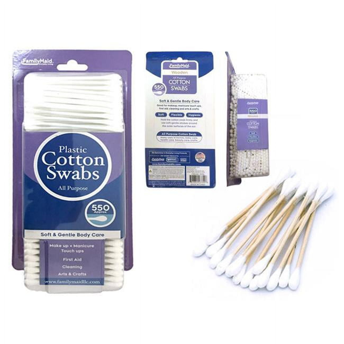 Picture of Family Maid 23797 Plastic Cotton Swab - 550 Piece - Pack of 72