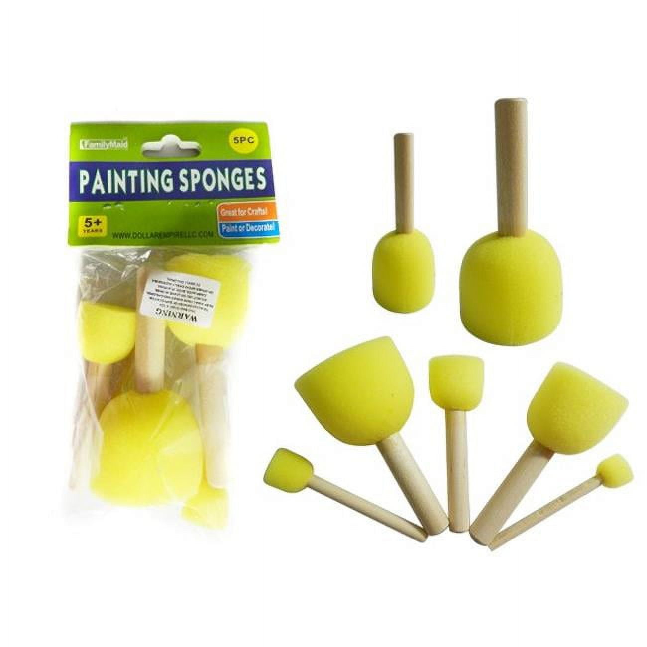 Picture of Familymaid 34185 0.6&#44; 0.75&#44; 1&#44; 1.5&#44; 2 in. Paint Sponges with Stick&#44; 5 Piece - Pack of 96