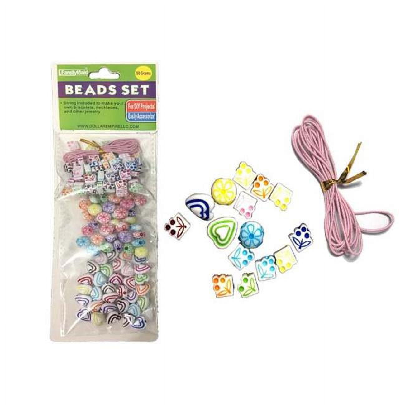 Picture of Familymaid 34273 1 m String 50 gm Beads Set&#44; 3 Assorted Colors - Pack of 288