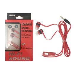 Family Maid 32137B 1.2 M Earphone with Microphone Plus 2 Refills - Pack of 144