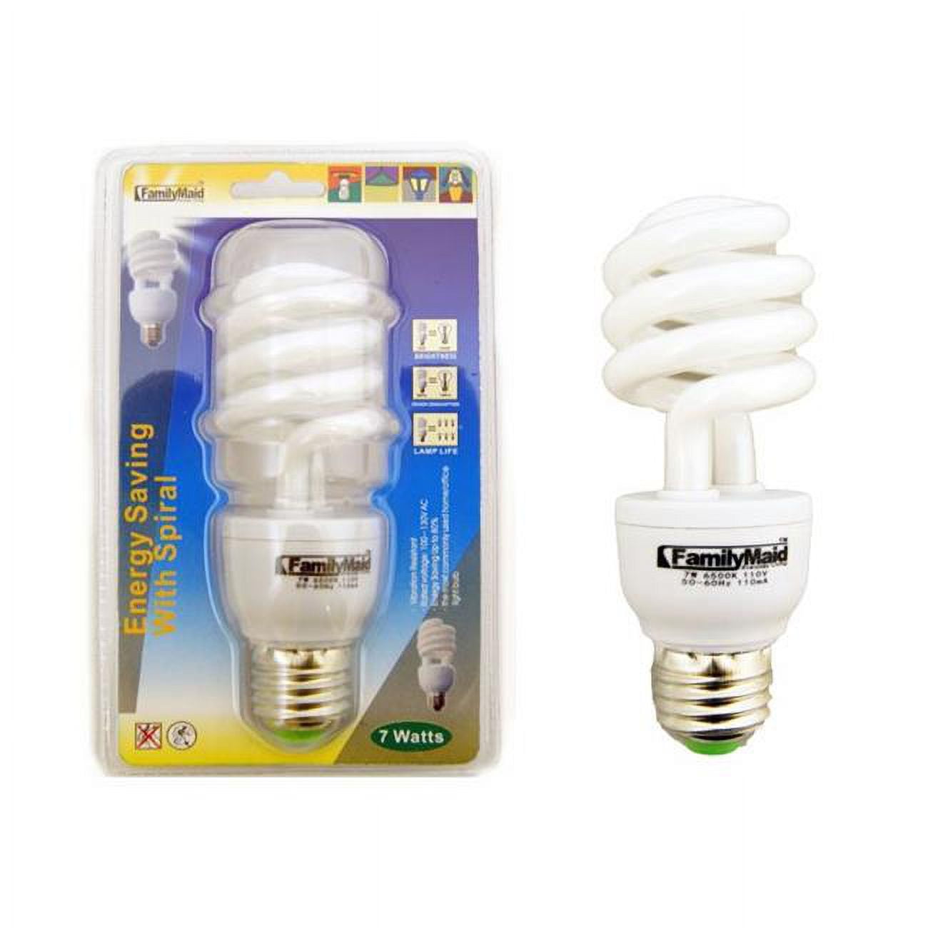 Picture of Familymaid 33640 7 watt Energy Saving Light with Spiral - Pack of 72