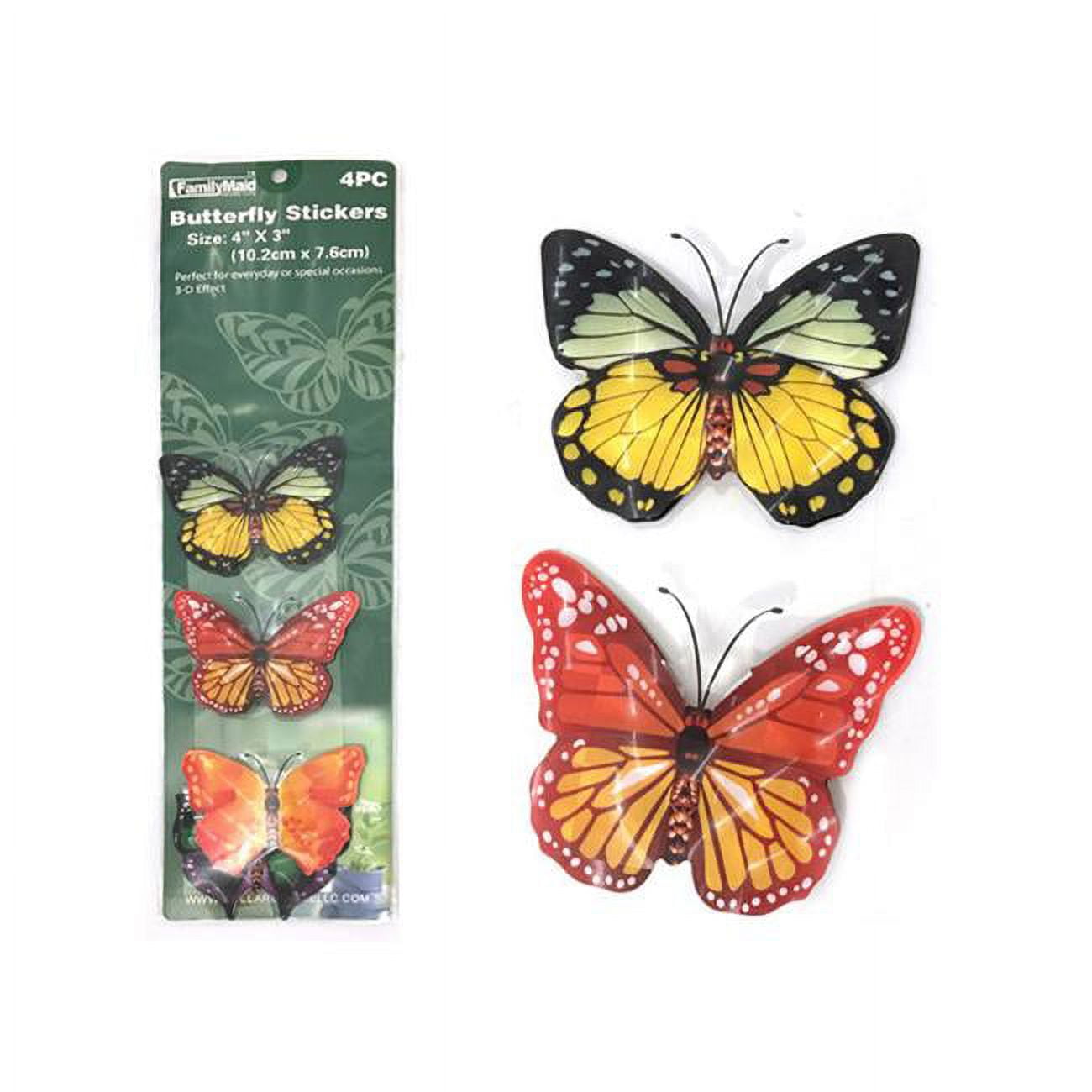 Picture of Family Maid 27188 4 x 3 in. Butterfly Stickers - 4 Piece - Pack of 72