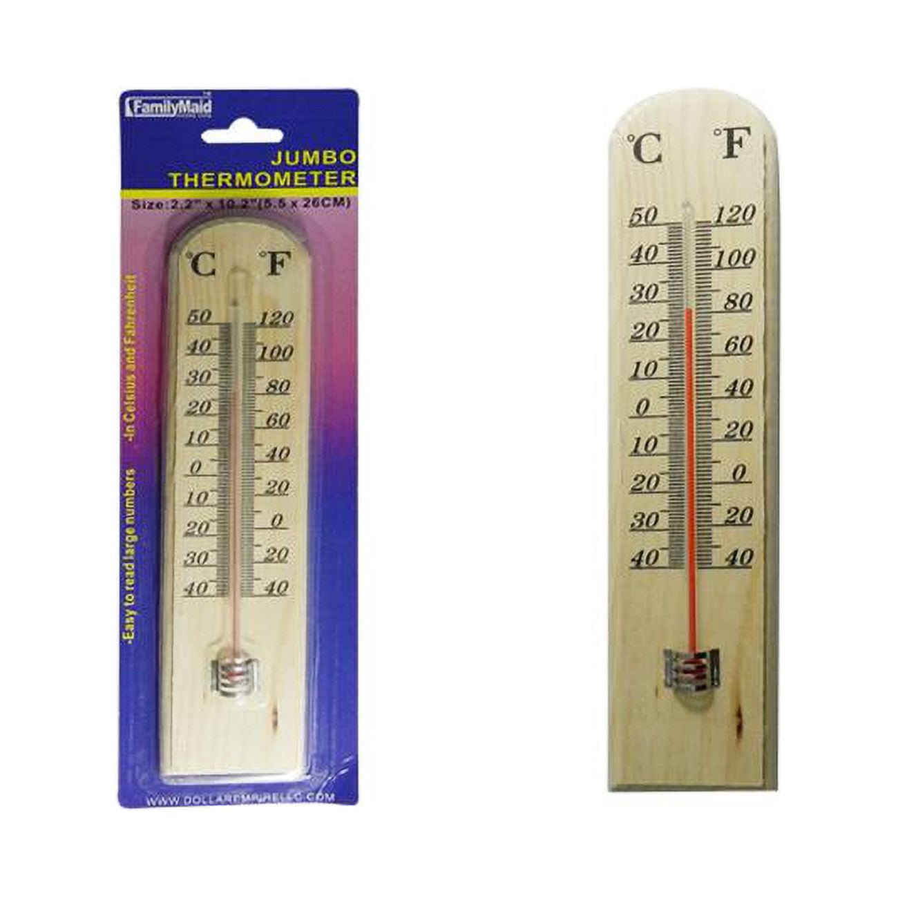 Picture of Familymaid 19031 5.5 x 26 cm Wood Jumbo Thermometer - Pack of 96