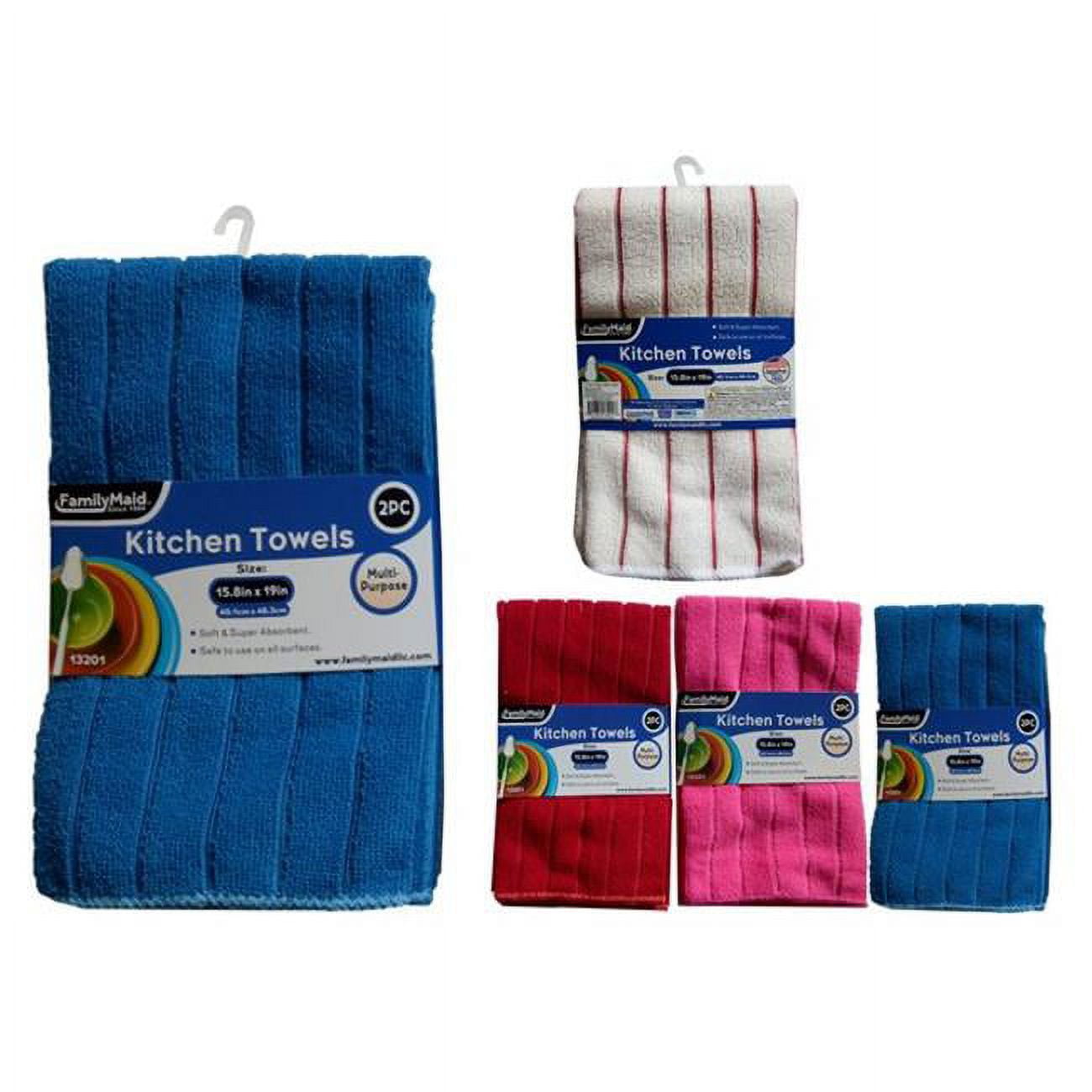 Picture of Familymaid 13201 17 x 18.9 in. Washing Cloth&#44; 3 Assorted Colors - 2 Piece - Pack of 96