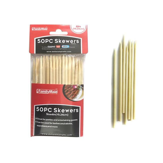 Picture of Familymaid 13575 6 in. Bamboo Skewers&#44; 50 Piece - Pack of 96