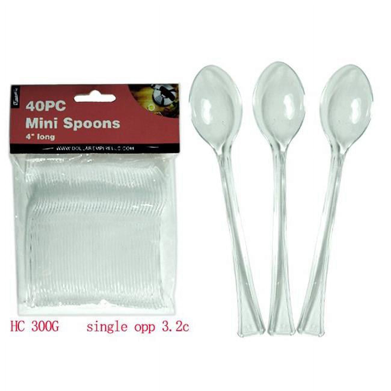 Picture of Family Maid 13778C 0.75 x 4 in. Mini Spoon, Clear - 40 Piece - Pack of 96