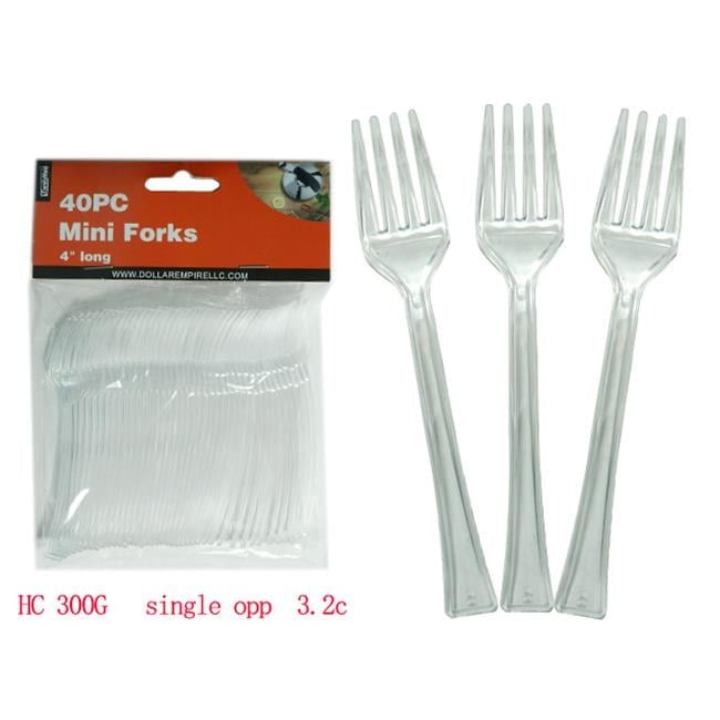 Picture of Family Maid 13779C 0.7 x 4 in. Mini Clear Fork - 40 Piece - Pack of 96