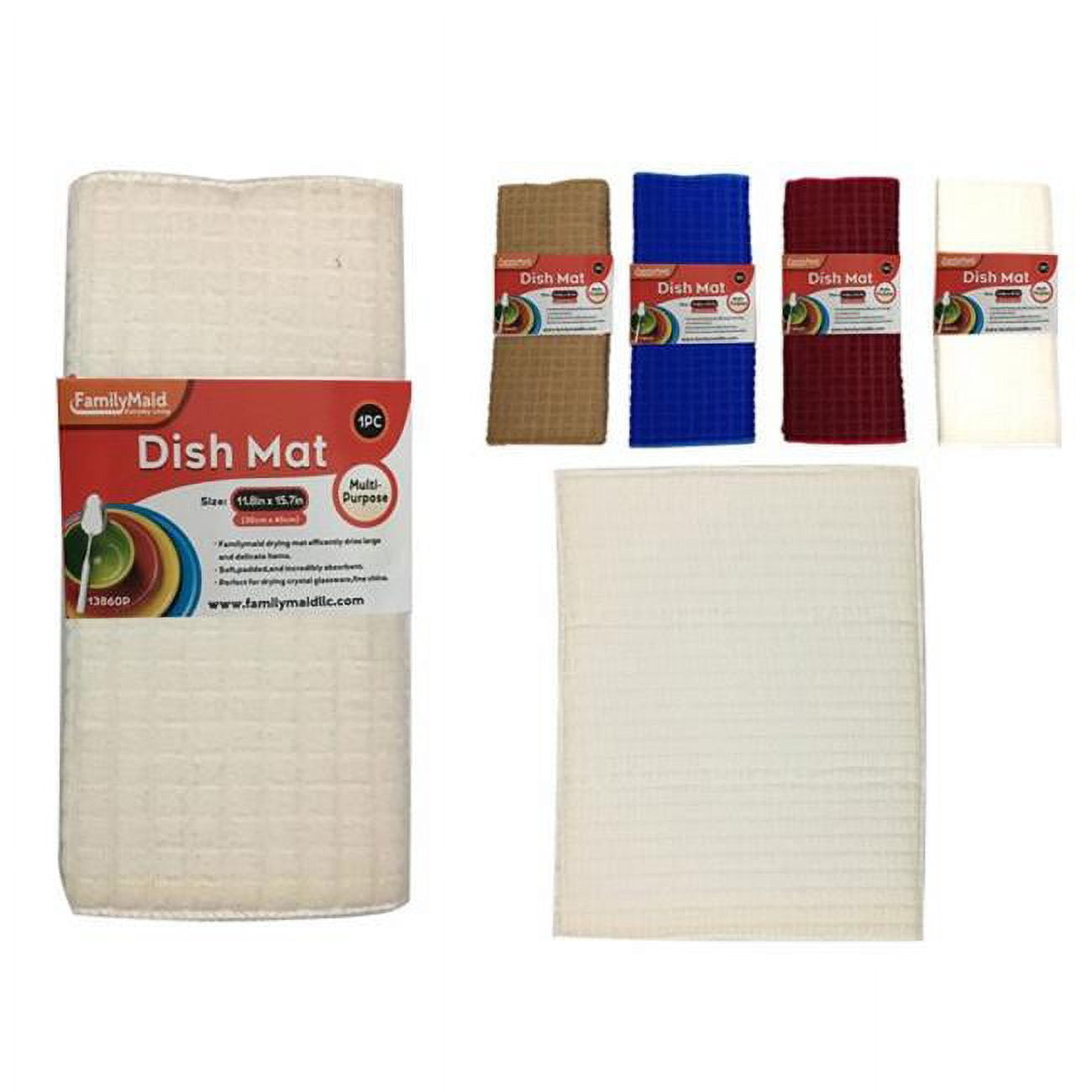 Picture of Family Maid 13860P 11.8 x 15.7 in. Dish Mat, Assorted Color - Pack of 72
