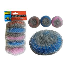Picture of FamilyMaid 18586 20 g Blue&#44; Red & Yellow Scourers - 5 Piece - Pack of 96