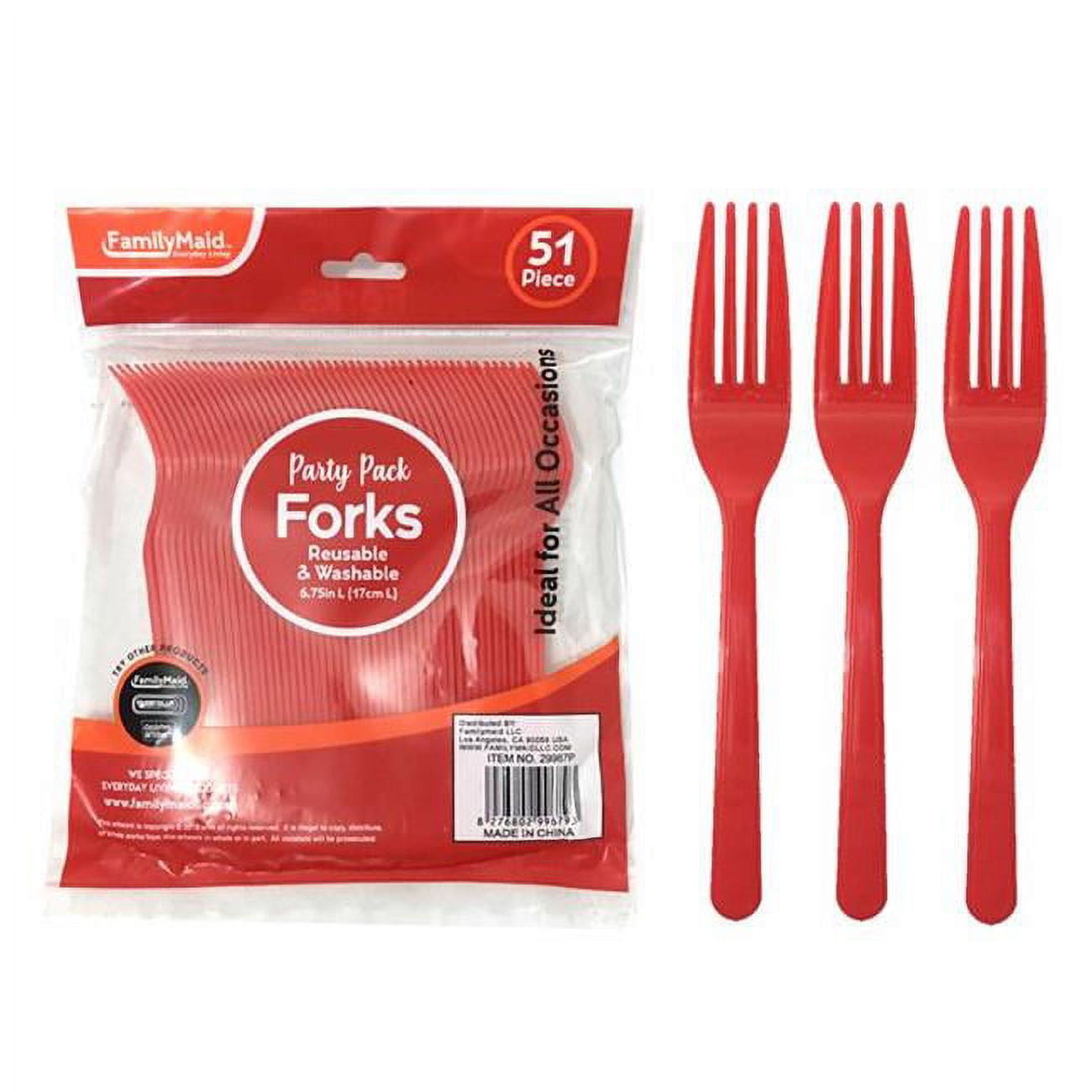 Picture of Family Maid 29967P Fork&#44; Red - 51 Piece - Pack of 72