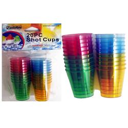 Picture of FamilyMaid 12932 Assorted Color Shot Cup with Header Card&#44; 20 Piece - Pack of 48