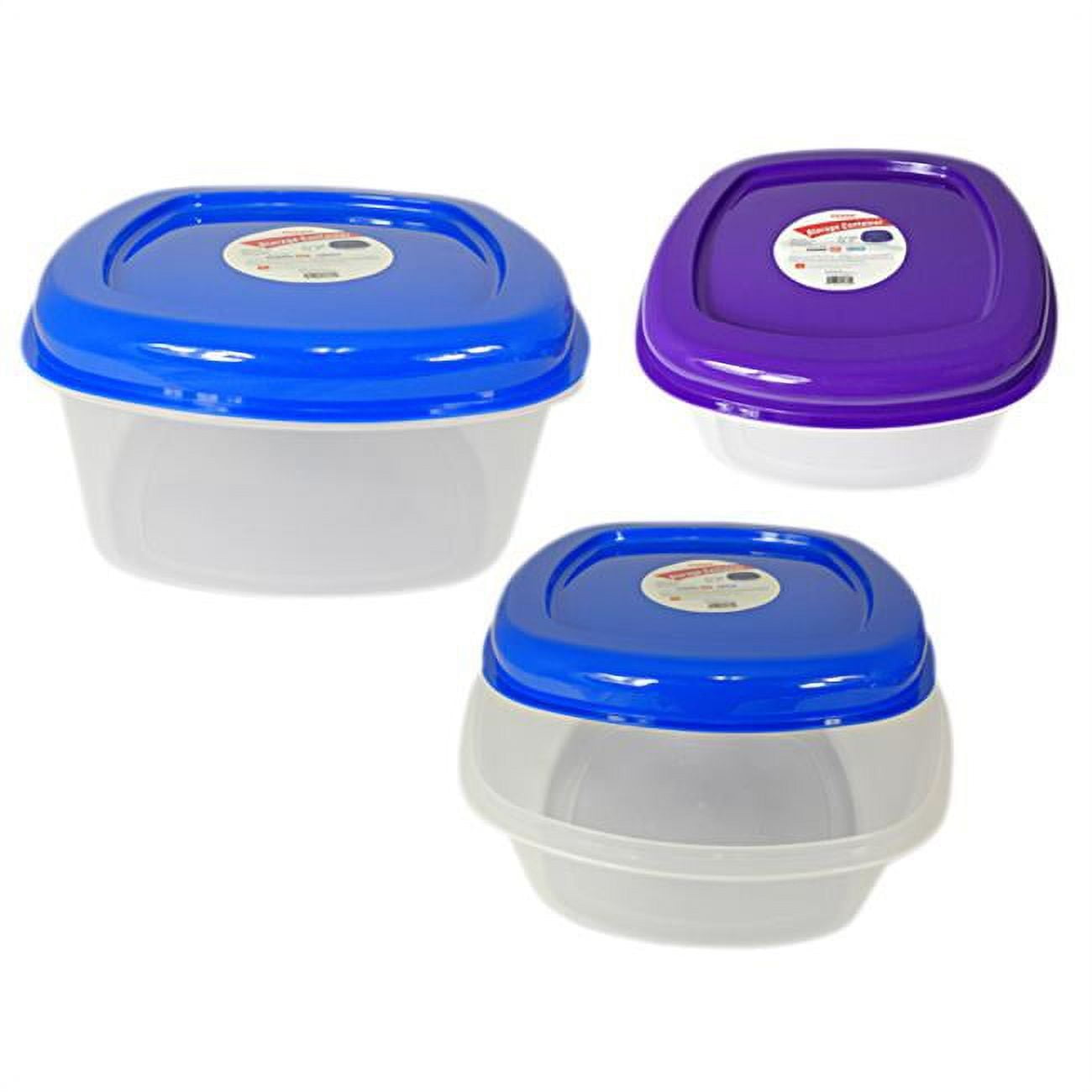 Picture of Family Maid 15825E 10 x 10 x 5 in. Square Food Container 15826&#44; Blue & Clear - Pack of 66