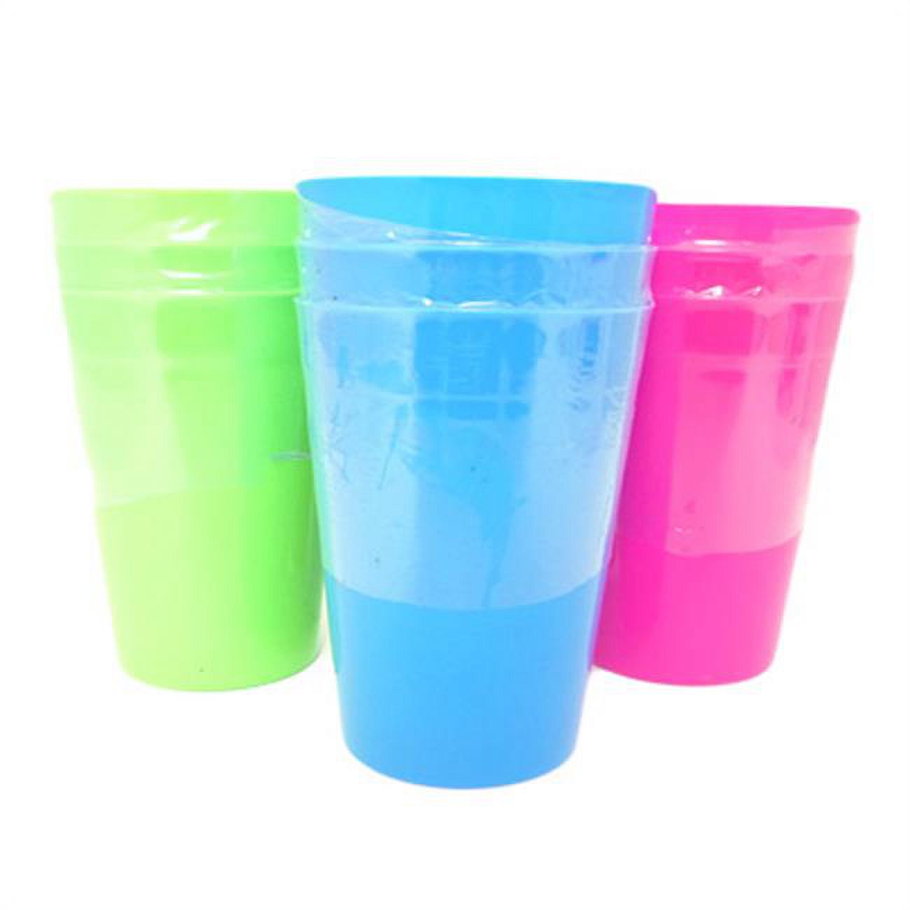 Picture of FamilyMaid 60164 3.5 dia. x 5.9 in. Assorted Color Plastic Tumbler, 3 Piece - Pack of 96