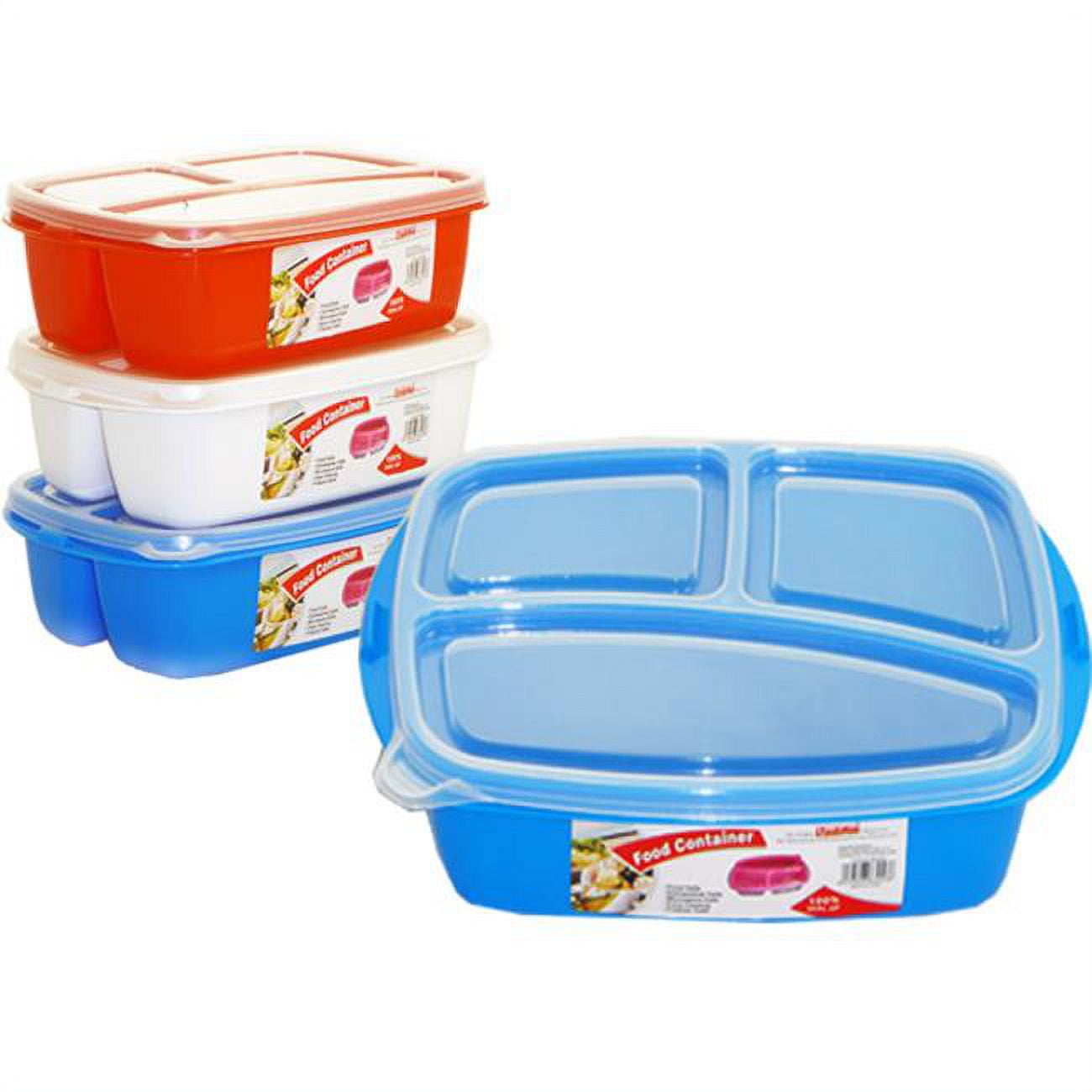 Picture of Family Maid 88325C Rectangle Food Container&#44; Blue&#44; Red & Yellow - Pack of 72