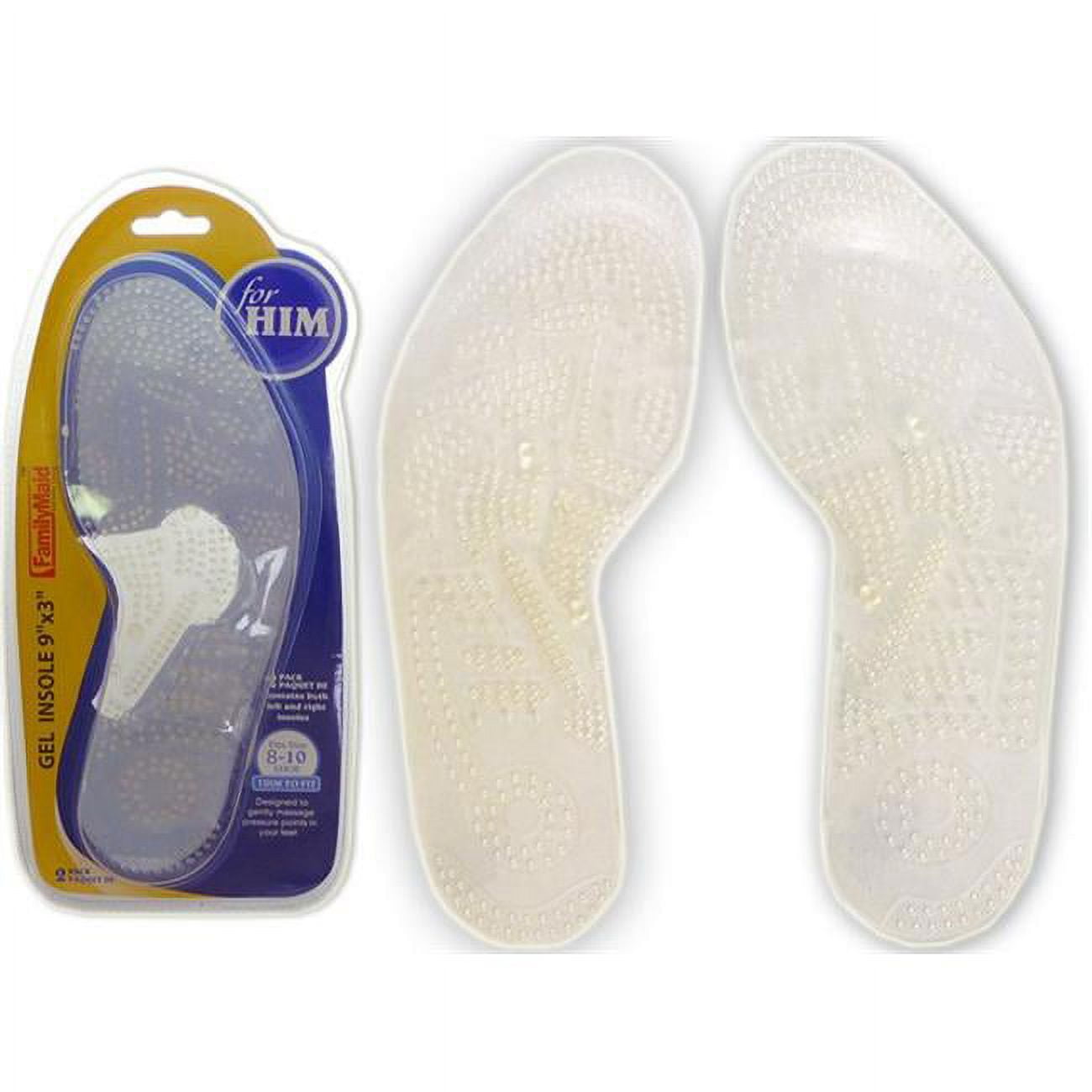 Picture of FamilyMaid 42205 23 x 7.5 cm Gel Insole for Mens&#44; Pack of 96