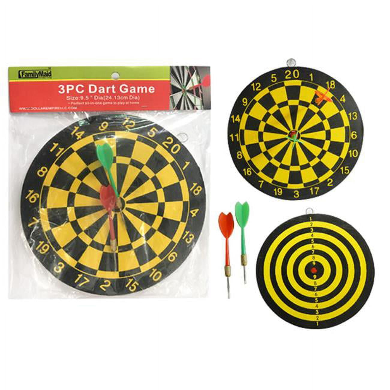 Picture of FamilyMaid 34592 9.5 in. dia. 3 Piece Dart Game, Pack of 72