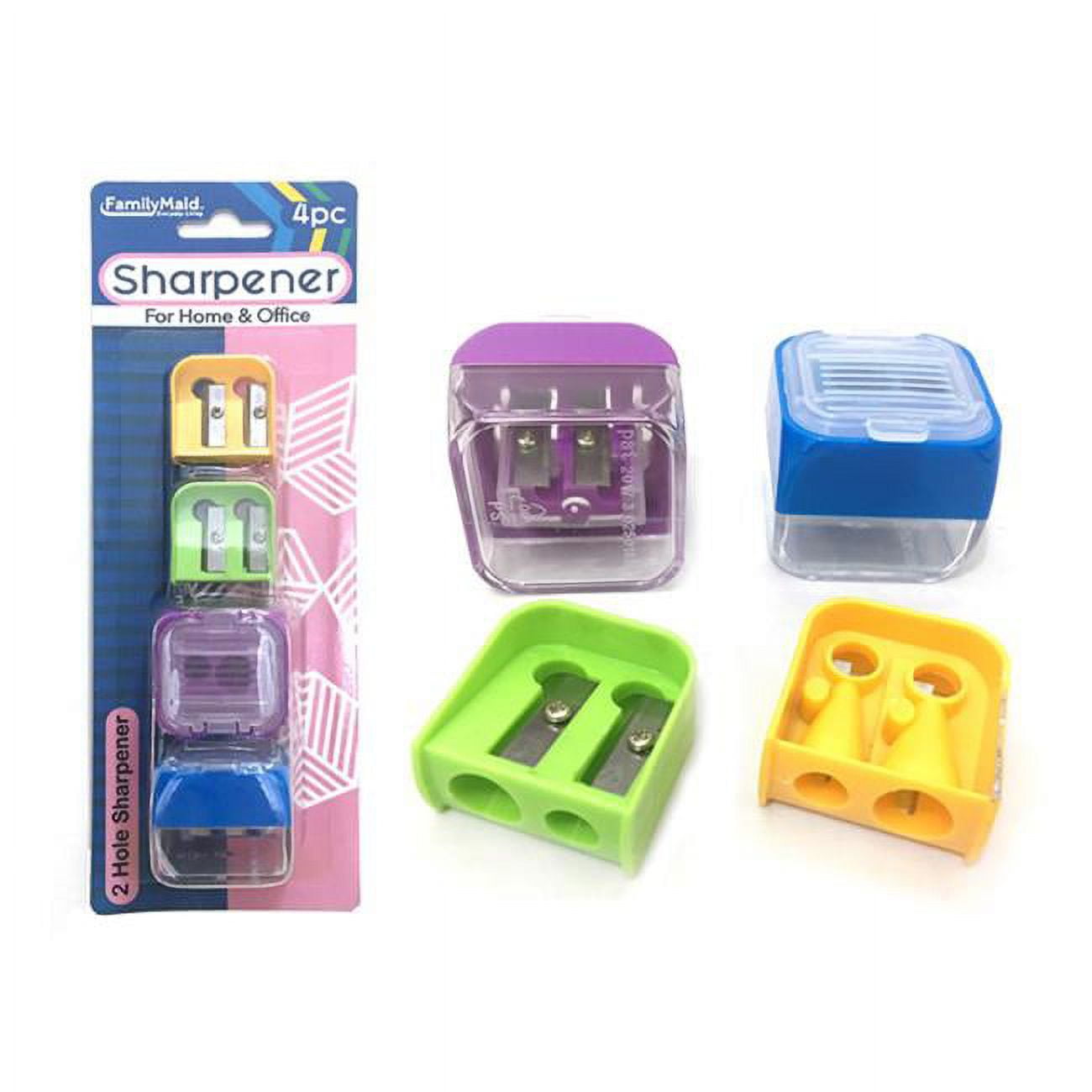 Picture of FamilyMaid 25658 4 Assorted Color Sharpeners&#44; 4 Piece - Pack of 144
