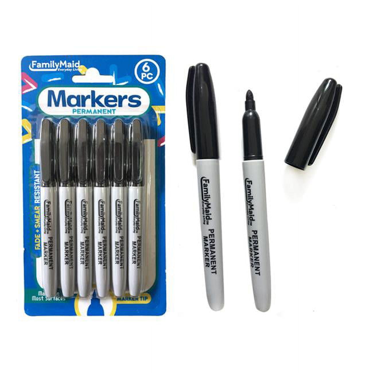 Picture of FamilyMaid 26866 Black Permanent Markers&#44; 6 Piece - Pack of 144