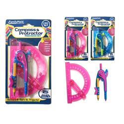 Picture of FamilyMaid 26526 Blue & Pink Compass Protractor Set&#44; Pack of 144