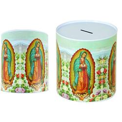 Picture of FamilyMaid 23241 5.3 dia. x 5.8 in. Guadalupe Medium Saving Bank Tin&#44; Pack of 48