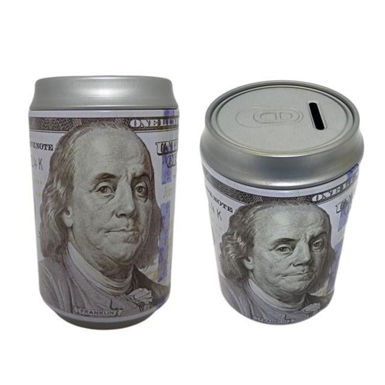 Picture of Family Maid 23645A 3.75 in. dia. x 7.75 in. New US 100 Dollar Saving Bank Tin - Pack of 48