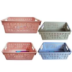 Picture of FamilyMaid 18164A 11.4 x 7.9 x 4 in. Basket with Handles&#44; Pink&#44; Blue & Green