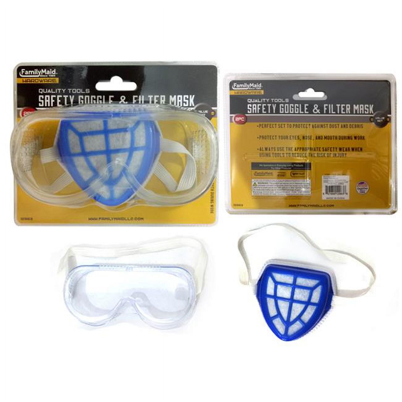 Picture of FamilyMaid 12963 6 x 2.5 in. Safety Goggle & Filter Mask - 3 in.