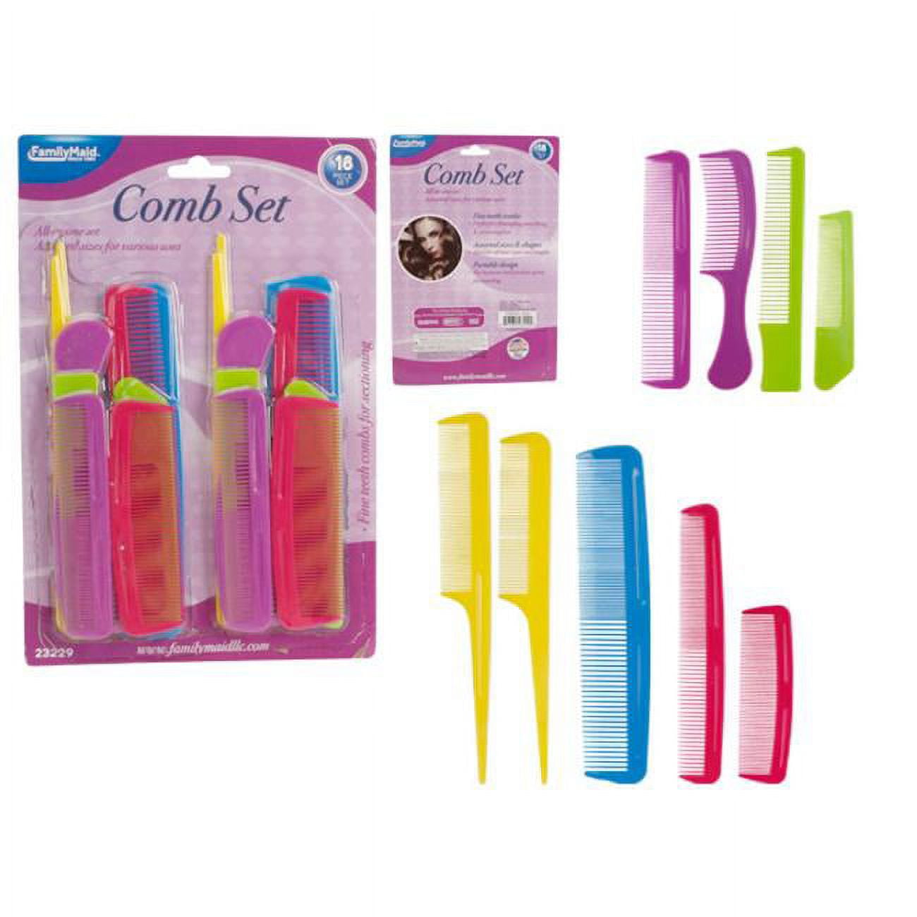 Picture of FamilyMaid 23229 Combs, Assorted Color - 18 Piece