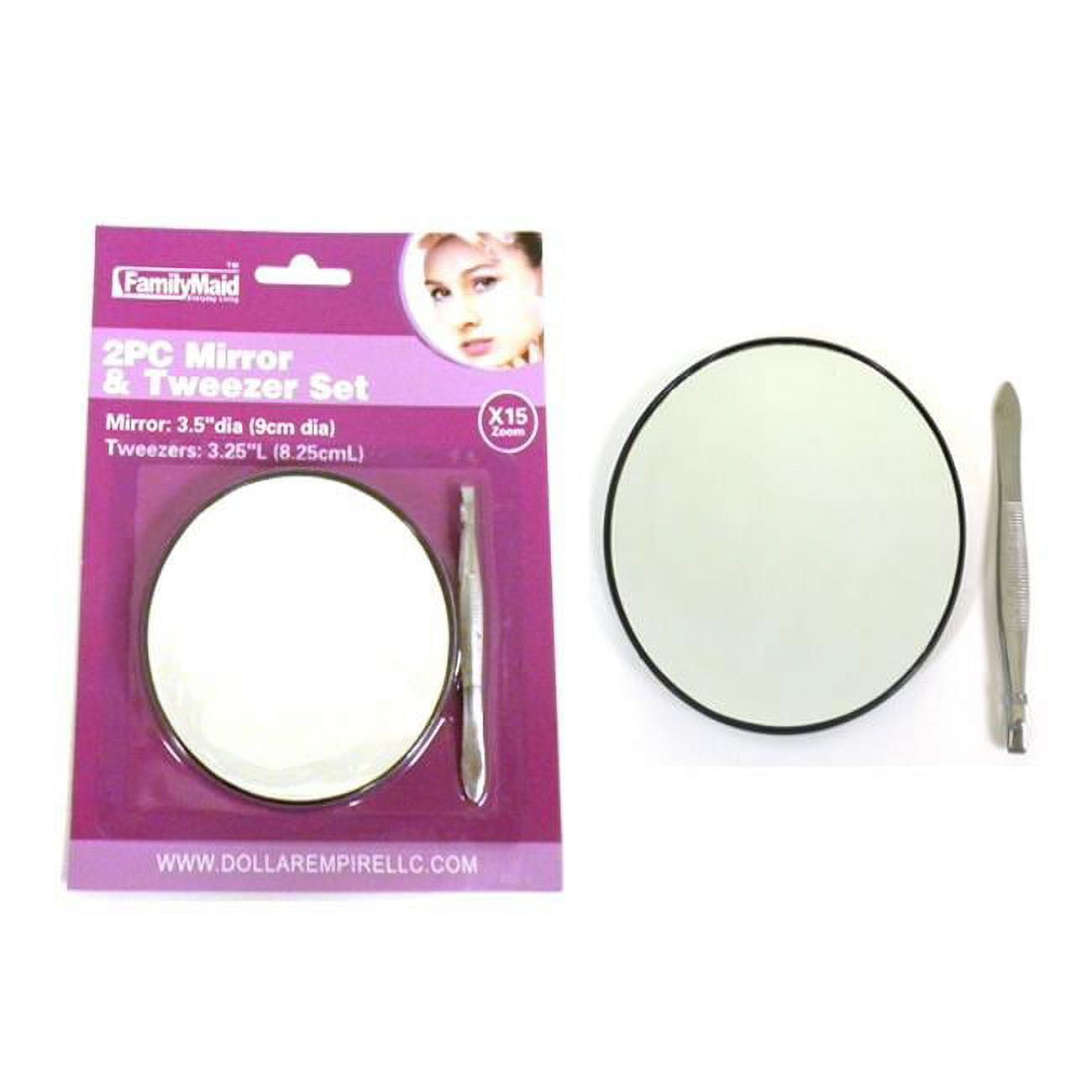 Picture of FamilyMaid 23321 3.5 in. Dia. Tweezers with 3.25 in. Mirror - 2 Piece