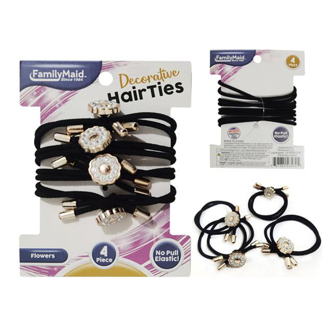 Picture of FamilyMaid 23470 Hair Ties with Jewel&#44; Black - Pack of  288