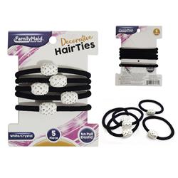 Picture of FamilyMaid 23472 Hair Ties with Jewel&#44; Black - 5 Piece - Pack of  288