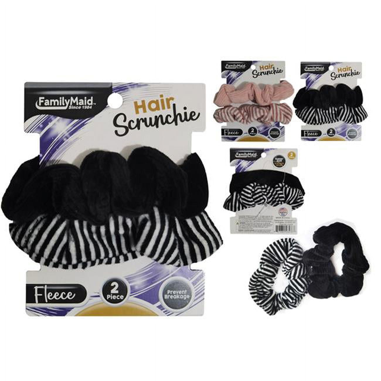 Picture of FamilyMaid 23476 Hair Ties with Scrunchie Soft - 2 Piece - Pack of  288