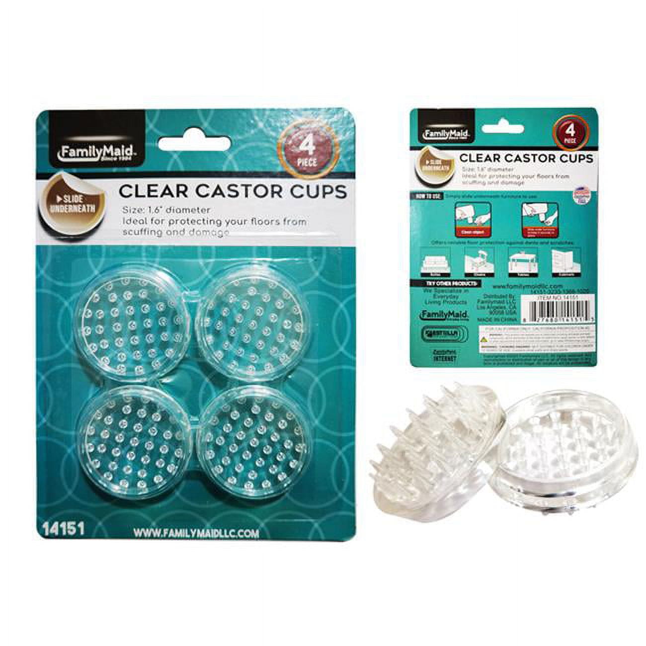 Picture of Familymaid 14151 1.69 in. Dia. Round Castor Cups - 4 Piece