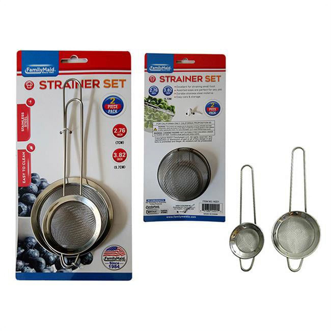 Picture of Familymaid 14221 3 & 4 in. Dia. Strainer Set&#44; Stainless Steel - 2 Piece