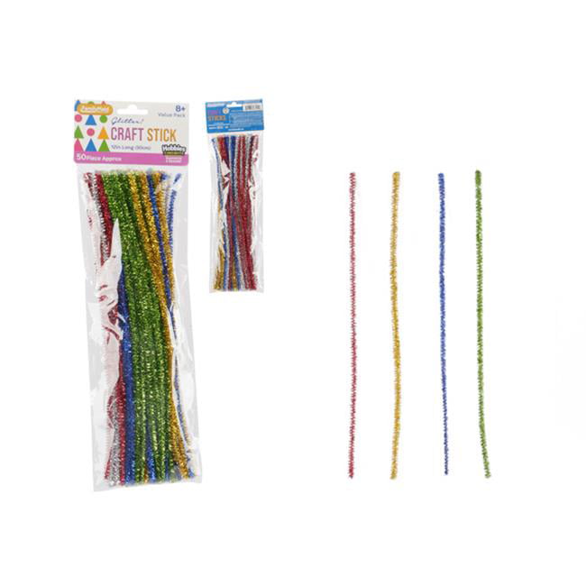Picture of Familymaid 23219 12 in. Craft Stick Glitter&#44; Chenille Stem - 50 Piece
