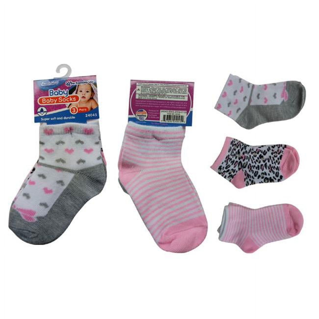 Picture of Familymaid 24045 Baby Socks for Girl&#44; Assorted Color - 3-9 Months - 3 Pair