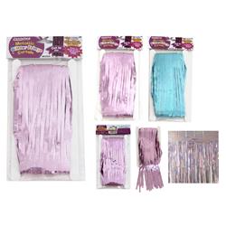 Picture of Familymaid 30235A 1 x 2 m Fringe Curtain Metallic Foil Glitter&#44; Pink & Blue