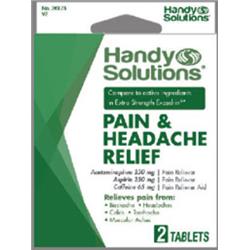 Picture of DDI 1945192 Handy Solutions Pain &amp; Headache Relief - 2 Caplets Case of 144