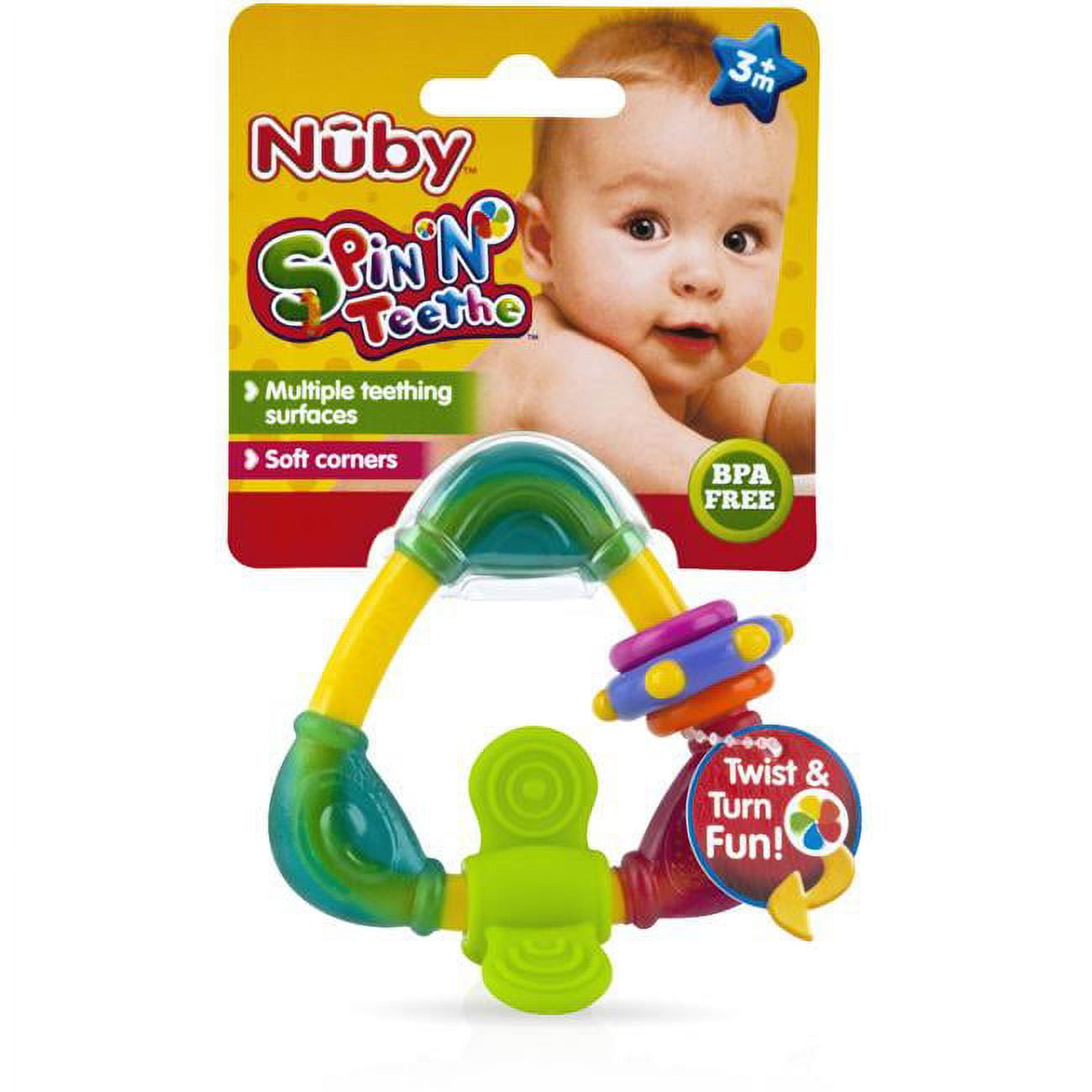 Picture of DDI 1988317 Nuby? Spin N&apos; Teethe Triangle Teethers Case of 48