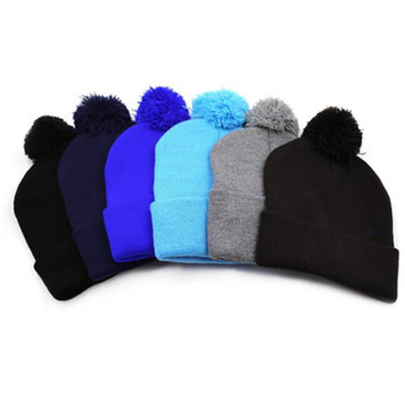 Picture of DDI 1981297 Men&apos;s Knit Pom Beanies Case of 36