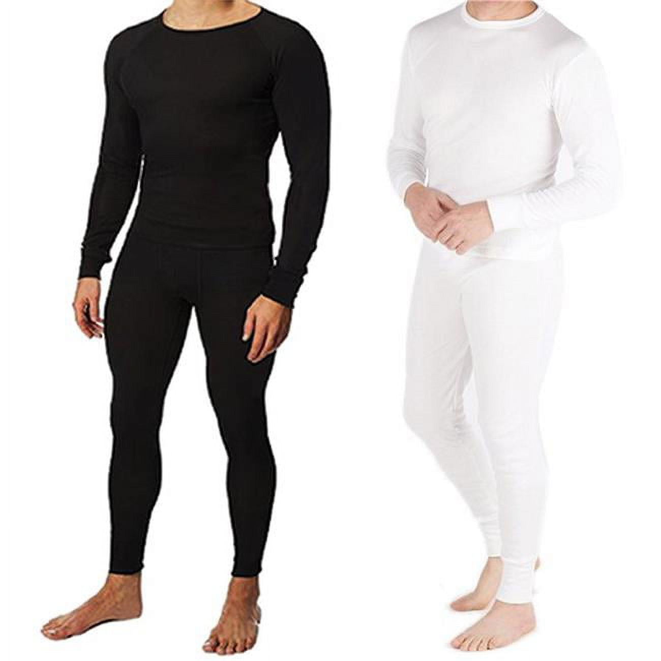 Picture of DDI 2134073 Men&apos;s Thermal Underwear Set - Black  XL Case of 12