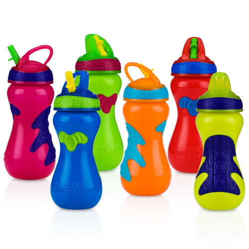 Picture of Nuby 782271 Gator Grip Sports Baby Bottle with Flip-It Top 15 oz&#44; Case of 48