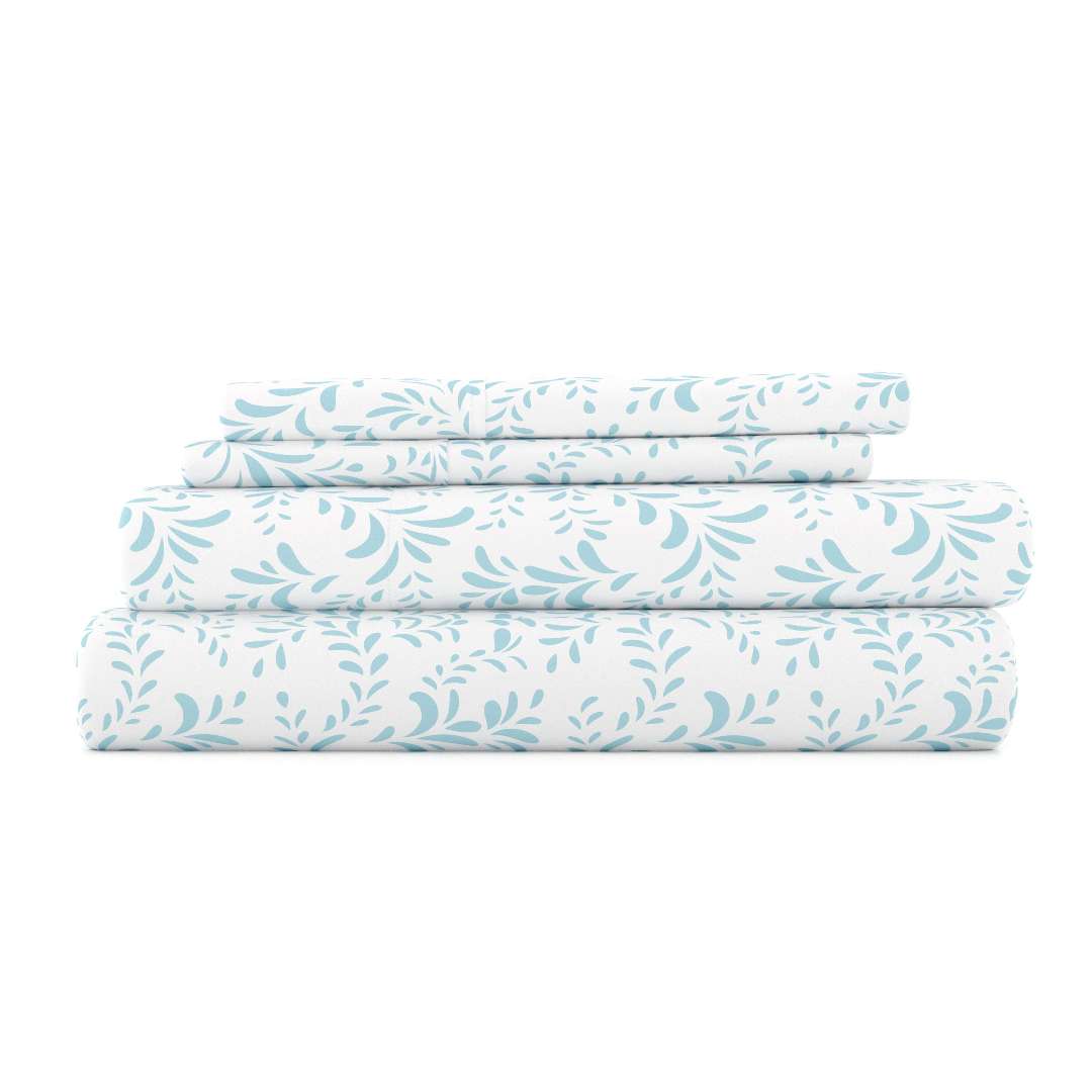Premium Sheet Sets - Light Blue, Vine, Twin, 3 Piece case of 12