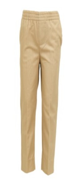 DDI 1982186 Premium Boys Khaki Uniform Pull-On Pants - Size 5 Case of 6