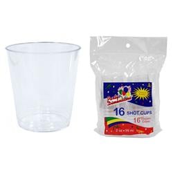 Picture of DDI 2184728 2 oz. Clear Plastic Shot Cup Tumblers 16-Packs Case of 36