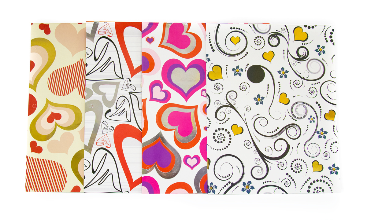 2 Pocket Folders - Assorted Colors, Glossy case of 50