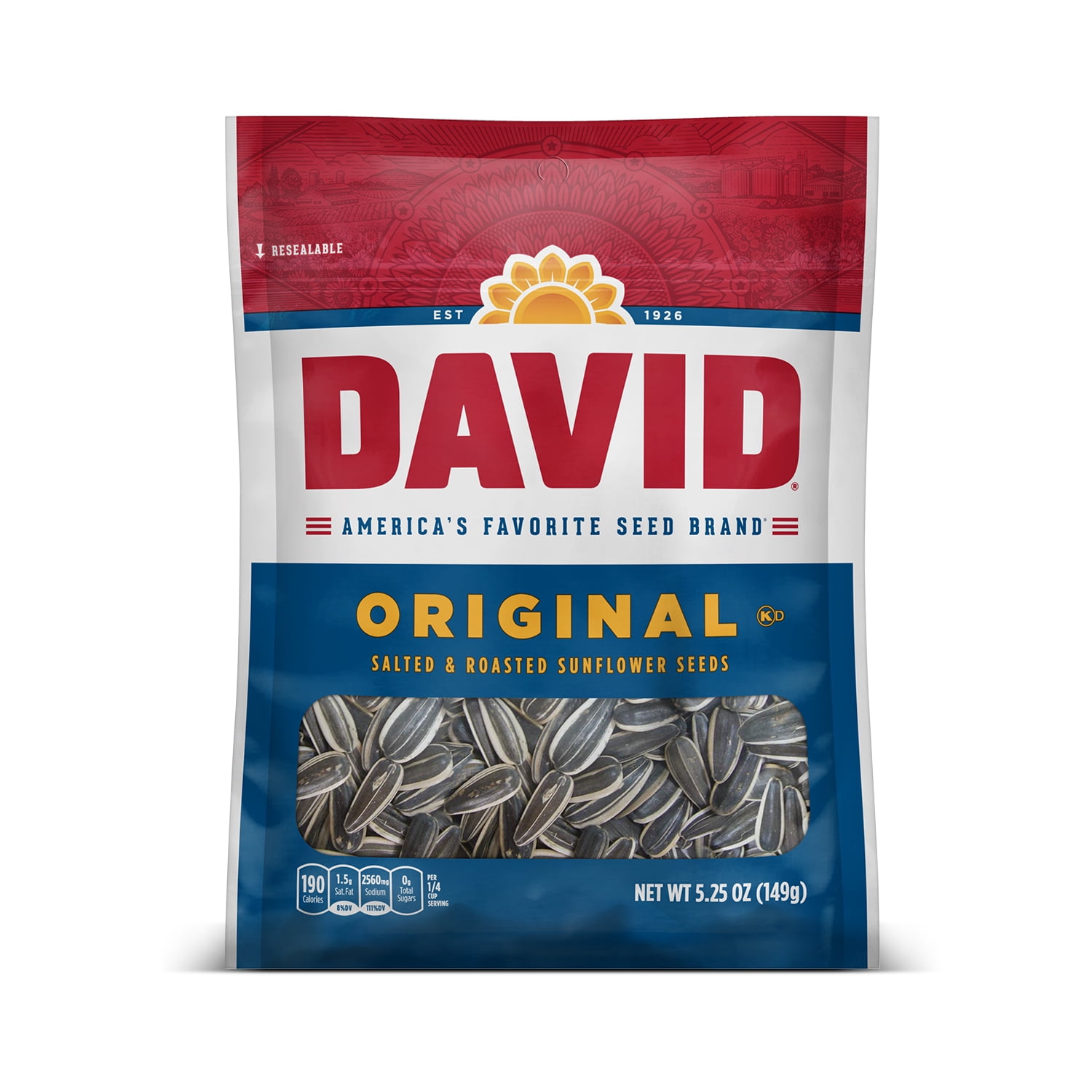 Picture of Conagra 1123175 5.25 oz David Sunflower Seeds, Pack of 12