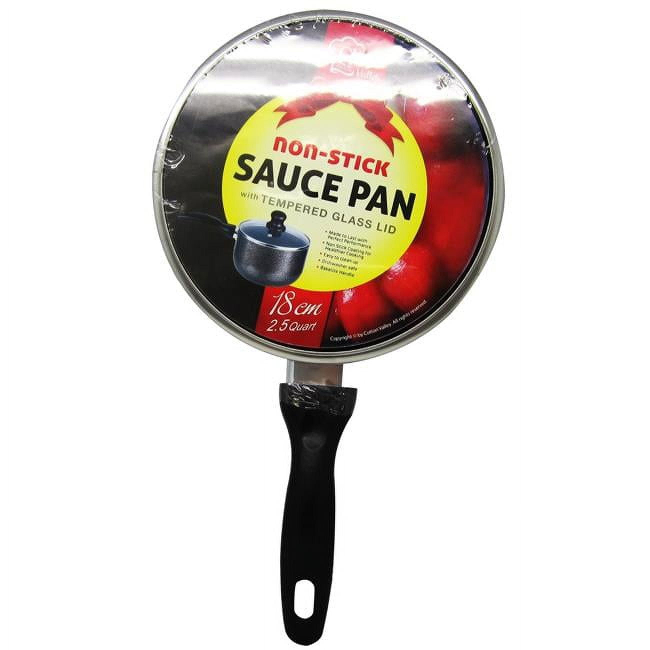 Picture of DDI 2316121 2.5 qt. Nonstick Sauce Pan with Lid&#44; Black - Case of 6